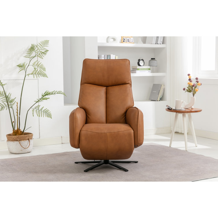 Rosalind Wheeler Devony Leather Swivel Electric Recliner Wayfair.co.uk